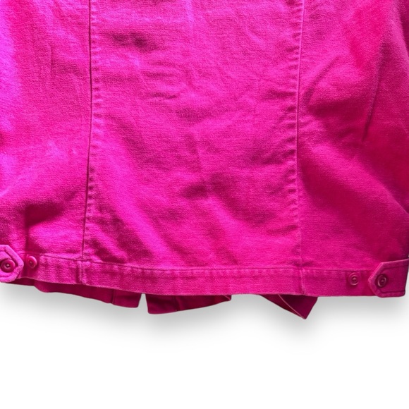 Lands’ End Hot Pink Baumwolle Button Down Shacket Small Cotton Flannel - Picture 9 of 15
